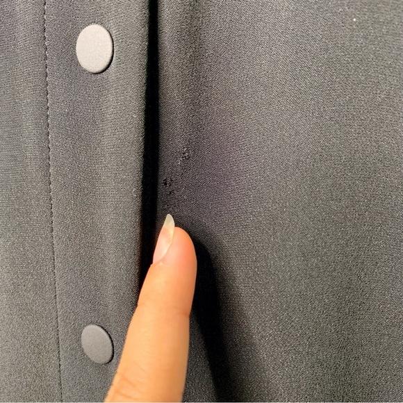 Armani Collezioni Women's Black Long Sleeve Button Down Maxi Dress Size 12 - Picture 12 of 16